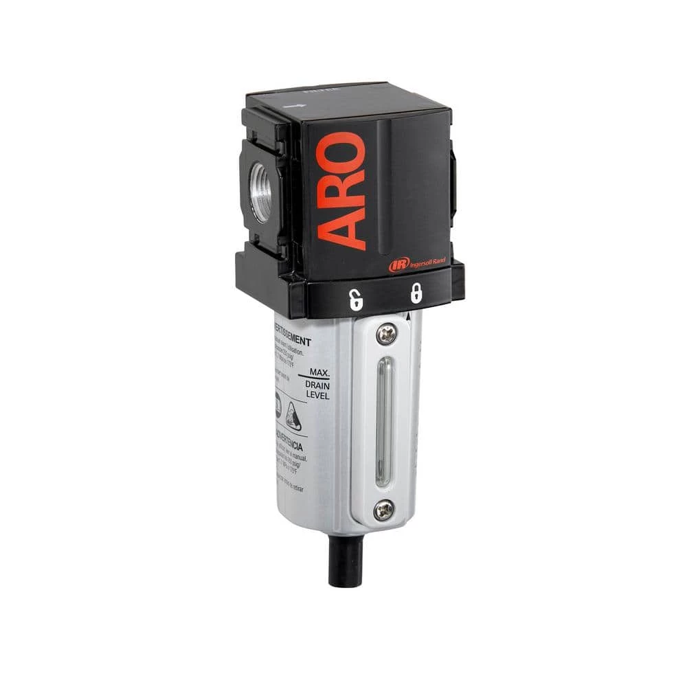 Air Filter, Manual Drain, Metal Bowl with Sight Glass by ARO 1 Air Filter, Manual Drain, Metal Bowl with Sight Glass by ARO