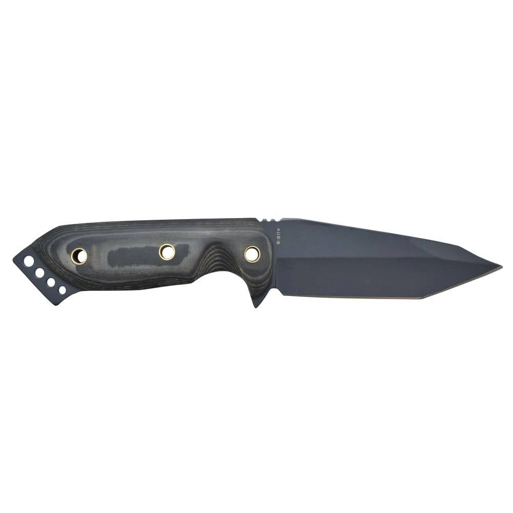 3.75 in. Carbonitride Titanium Tanto Straight Edge Fixed Blade Knife with Sheath Included, Micarta Handle by Camillus 5 3.75 in. Carbonitride Titanium Tanto Straight Edge Fixed Blade Knife with Sheath Included, Micarta Handle by Camillus - Image 5