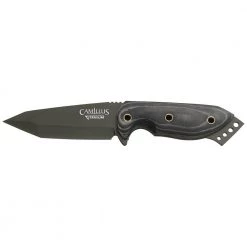 Camillus Sales Shop 51 3.75 in. Carbonitride Titanium Tanto Straight Edge Fixed Blade Knife with Sheath Included, Micarta Handle by Camillus