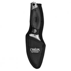 ST6 4 in. Carbonitride Titanium Drop Point Straight Edge Fixed Blade Knife with Sheath, Ergonomic Non-Slip Handle by Camillus -Camillus Sales Shop camillus fixed blade knives 19085 44 1000