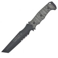 Dagr 4.87 in. Carbon Steel Tanto Partially Serrated Fixed Blade Knife with Molded Sheath and 360 Belted Clip, G10 Handle by Camillus -Camillus Sales Shop camillus fixed blade knives 19239 1f 1000