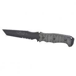 Dagr 4.87 in. Carbon Steel Tanto Partially Serrated Fixed Blade Knife with Molded Sheath and 360 Belted Clip, G10 Handle by Camillus -Camillus Sales Shop camillus fixed blade knives 19239 4f 1000