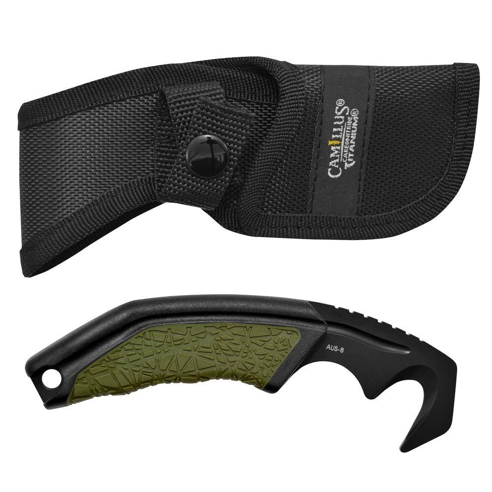 GH-6 2.25 in. Carbonitride Titanium Gut Hook Straight Edge Full Tang Fixed Blade Knife with Sheath, Ergonomic Handle by Camillus 9 GH-6 2.25 in. Carbonitride Titanium Gut Hook Straight Edge Full Tang Fixed Blade Knife with Sheath, Ergonomic Handle by Camillus - Image 9