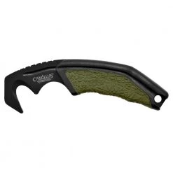 GH-6 2.25 in. Carbonitride Titanium Gut Hook Straight Edge Full Tang Fixed Blade Knife with Sheath, Ergonomic Handle by Camillus