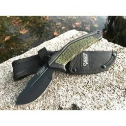 HT-5 3.25 in. Carbonitride Titanium Drop Point Straight Edge Full Tang Fixed Blade Knife with Sheath, Ergonomic Handle by Camillus -Camillus Sales Shop camillus fixed blade knives 19287 31 1000