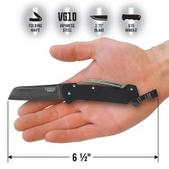 2.75 in. Carbonitride Titanium Sheepsfoot Straight Edge Folding Knife with Marlin Spike and Lock, G10 Handle by Camillus -Camillus Sales Shop camillus folding knives 18670 44 1000