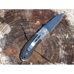 Pristine 3 in.Carbonitride Titanium Drop Point Straight Edge Folding Knife with Custom Etched Backbone, G10 Handle by Camillus -Camillus Sales Shop camillus folding knives 18671 1f 1000