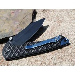 2.75 in. Carbonitride Titanium Drop Point Straight Edge Folding Knife with Assisted Opening, Carbon Fiber Handle by Camillus -Camillus Sales Shop camillus folding knives 19051 76 1000
