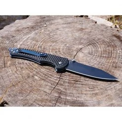 2.75 in. Carbonitride Titanium Drop Point Straight Edge Folding Knife with Assisted Opening, Carbon Fiber Handle by Camillus -Camillus Sales Shop camillus folding knives 19051 77 1000