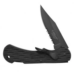 Lev-R-Lok 2.75 in. Carbonitride Titanium Clip Point Partially Serrated Folding Knife with Reversible Clip, Back Lock by Camillus -Camillus Sales Shop camillus folding knives 19063 76 1000