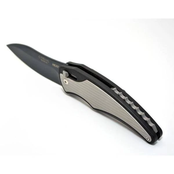 Heat 3.5 in. Carbonitride Titanium Drop Point Straight Edge Folding Knife with Aluminum Acccents Handle, Robo Lock by Camillus 2 Heat 3.5 in. Carbonitride Titanium Drop Point Straight Edge Folding Knife with Aluminum Acccents Handle, Robo Lock by Camillus - Image 2