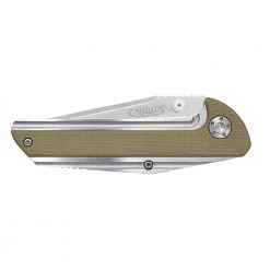 Seven 3 in. Titanium Bonded Drop Point Straight Edge Folding Knife, Stainless Steel/G10 Handle in Desert Tan by Camillus -Camillus Sales Shop camillus folding knives 19195 4f 1000