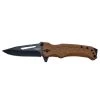 NS-8 3.25 in. Carbonitride Titanium Drop Point Smooth Folding Knife with Quick Launch System, Steel Pommel, Brown Handle by Camillus