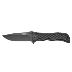 Camillus Sales Shop 25 Reverb 3 in. Carbonitride Titanium Drop Point Smooth Edge Folding Knife with Quick Launch System, Reversible Pocket Clip by Camillus