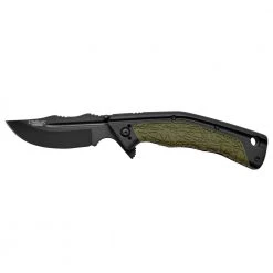 FK-7 2.75 in. Carbonitride Titanium Drop Point Smooth Edge Folding Knife with Ergonomic Handle, Multiple Jimping Points by Camillus