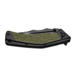 FK-7 2.75 in. Carbonitride Titanium Drop Point Smooth Edge Folding Knife with Ergonomic Handle, Multiple Jimping Points by Camillus -Camillus Sales Shop camillus folding knives 19284 fa 1000