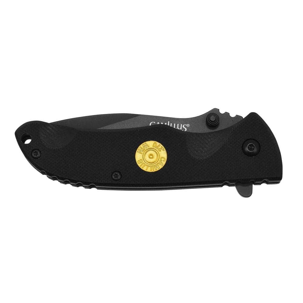 CenterFire .270 2.75 in. Carbonitride Titanium Drop Point Straight Edge Folding Knife, Quick Launch System, G10 Handle by Camillus 3 CenterFire .270 2.75 in. Carbonitride Titanium Drop Point Straight Edge Folding Knife, Quick Launch System, G10 Handle by Camillus - Image 3