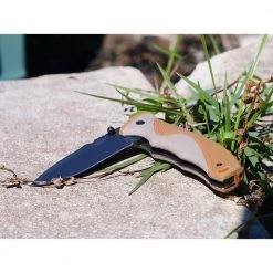 Inflame 3.5 in. Carbonitride Titanium Drop Point Straight Edge Folding Knife with Integrated Fire Starter by Camillus -Camillus Sales Shop camillus folding knives 19473 76 1000