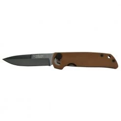 Cuda Mini 3 in. Carbonitride Titanium Drop Point Smooth Folding Knife, CUDA Quick Open System, Coyote Brown G10 Handle by Camillus -Camillus Sales Shop camillus folding knives 19635 4f 1000