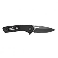 Slot 2.75 in. Carbonitride Titanium Drop Point Straight Edge Folding Knife with Quick Lauch Bearing System, Black Handle by Camillus -Camillus Sales Shop camillus folding knives 19806 40 1000