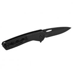 Slot 2.75 in. Carbonitride Titanium Drop Point Straight Edge Folding Knife with Quick Lauch Bearing System, Black Handle by Camillus -Camillus Sales Shop camillus folding knives 19806 44 1000