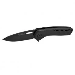 Slot 2.75 in. Carbonitride Titanium Drop Point Straight Edge Folding Knife with Quick Lauch Bearing System, Black Handle by Camillus -Camillus Sales Shop camillus folding knives 19806 fa 1000