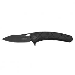 Blaze 2.75 in. Carbonitride Titanium Drop Point Smooth Edge Folding Knife, Quick Launch Bearing System, Black G10 Handle by Camillus