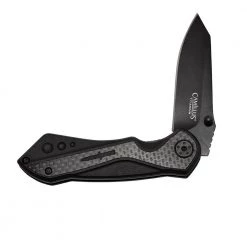 Machine 2.75 in. Carbonitride Titanium Drop Point Straight Edge Folding Knife, Quick Launch Bearing System, Black Handle by Camillus -Camillus Sales Shop camillus folding knives 19812 4f 1000
