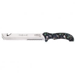 Carnivore Z 13 in. ABS Handle Titanium Bonded Multi-Chisel Partially Serrated Fixed Blade Machete with Sheath Included by Camillus