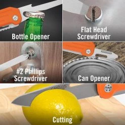 Pocket Block 6.25 in. Pocket Multi-Tool Knife, Orange by Camillus -Camillus Sales Shop camillus pocket knives 19652 4f 1000