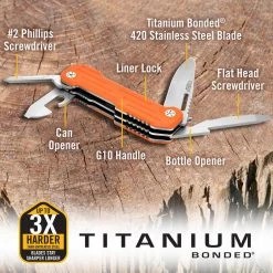 Pocket Block 6.25 in. Pocket Multi-Tool Knife, Orange by Camillus -Camillus Sales Shop camillus pocket knives 19652 c3 1000