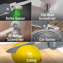 Pocket Block 6.25 in. Pocket Multi-Tool Knife, Gray by Camillus -Camillus Sales Shop camillus pocket knives 19658 1f 1000