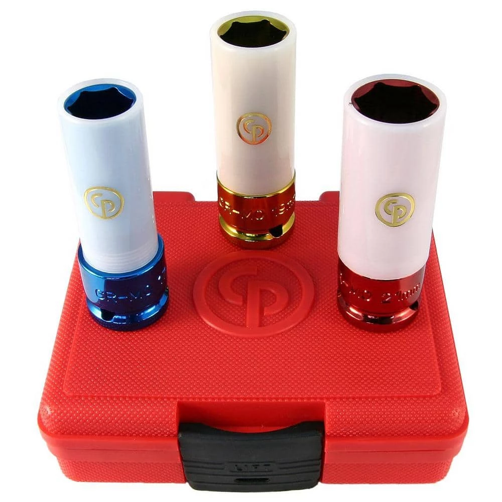 1/2 in. Drive Met Wheel Nut Protector Impact Set (3-Piece) by Chicago Pneumatic 1 1/2 in. Drive Met Wheel Nut Protector Impact Set (3-Piece) by Chicago Pneumatic