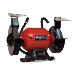 2 Amp 6 in. Bench Grinder with Twin LED Work Lights by General International -Camillus Sales Shop general international bench grinders bg6001 1f 1000