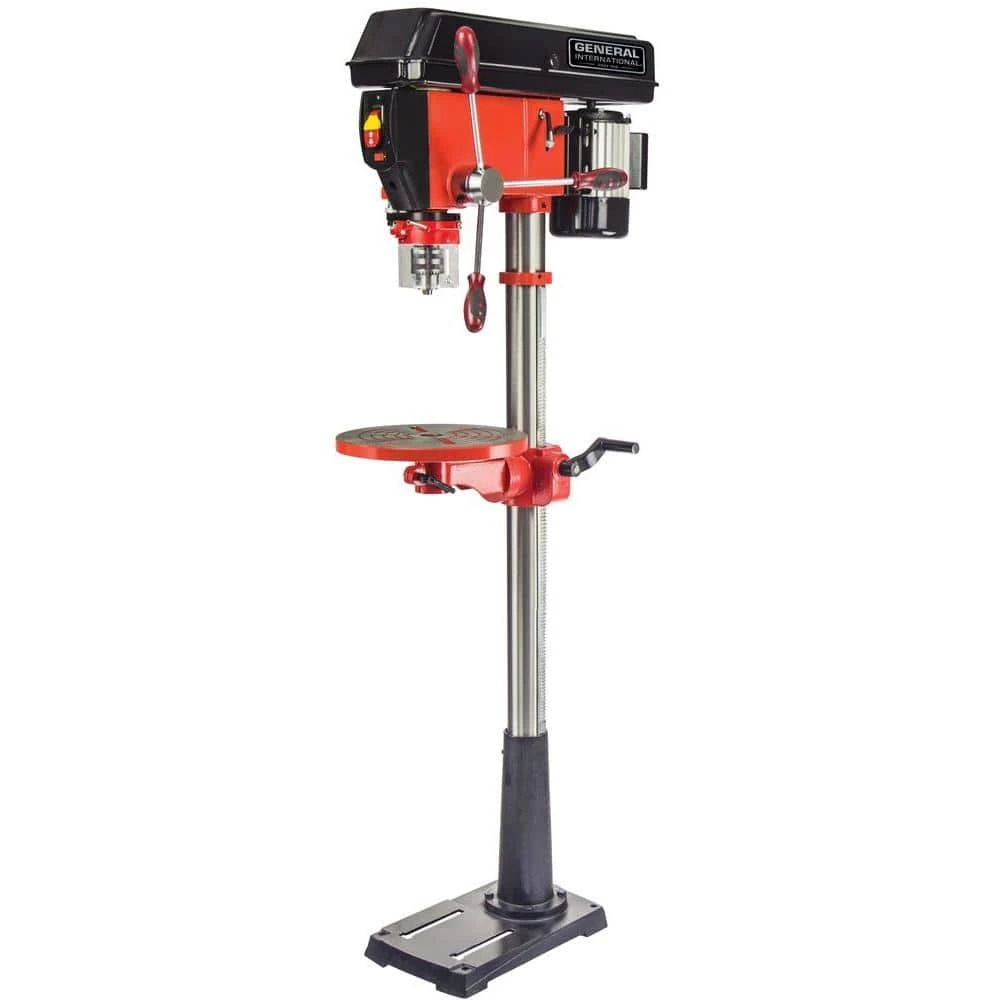 15 in., 5 Amp, 16-Speed Floor Standing Drill Press with 25/32 in. Chuck, Laser, and LED Light by General International 1 15 in., 5 Amp, 16-Speed Floor Standing Drill Press with 25/32 in. Chuck, Laser, and LED Light by General International