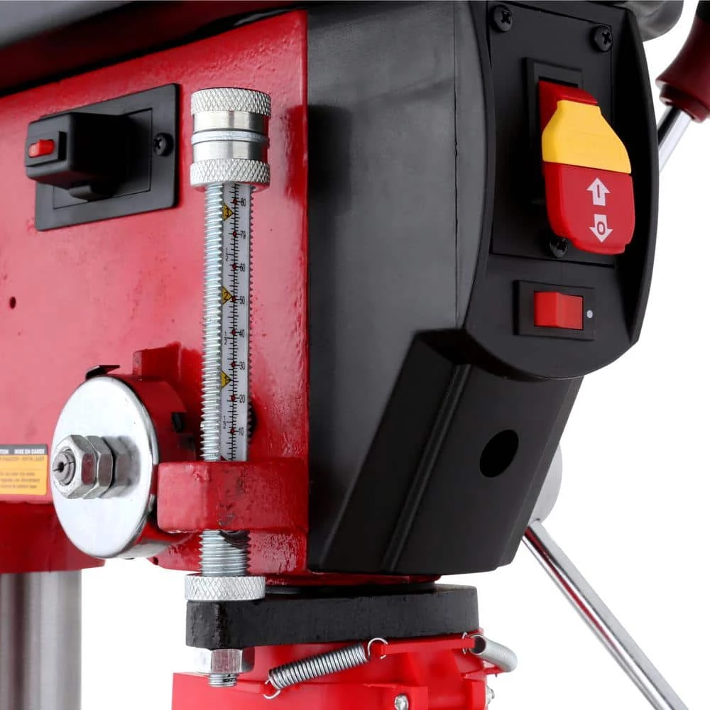 15 in., 5 Amp, 16-Speed Floor Standing Drill Press with 25/32 in. Chuck, Laser, and LED Light by General International 2 15 in., 5 Amp, 16-Speed Floor Standing Drill Press with 25/32 in. Chuck, Laser, and LED Light by General International - Image 2