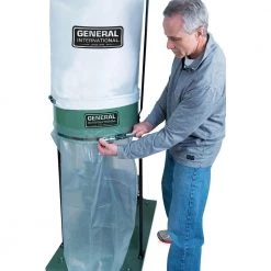 1.5 HP 14-Amp Commercial Dust Collector with 2 Micron Bag (120V 1Phase) by General International -Camillus Sales Shop general international dust collectors 10 105 m1 31 1000