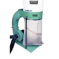1.5 HP 14-Amp Commercial Dust Collector with 2 Micron Bag (120V 1Phase) by General International -Camillus Sales Shop general international dust collectors 10 105 m1 40 1000
