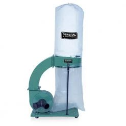 1.5 HP 14-Amp Commercial Dust Collector with 2 Micron Bag (120V 1Phase) by General International