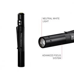 P2R Work Rechargeable Pen Light, 110 Lumens, Advanced Focus System, Magnetic Charging by LEDLENSER -Camillus Sales Shop ledlenser handheld flashlights p2r work 4f 1000