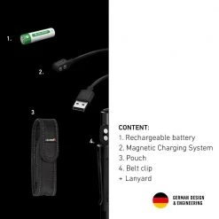 P2R Work Rechargeable Pen Light, 110 Lumens, Advanced Focus System, Magnetic Charging by LEDLENSER -Camillus Sales Shop ledlenser handheld flashlights p2r work fa 1000