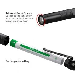 P4R Work Rechargeable Pen Light, 170 Lumens, Advanced Focus System, Magnetic Charging by LEDLENSER -Camillus Sales Shop ledlenser handheld flashlights p4r work 44 1000