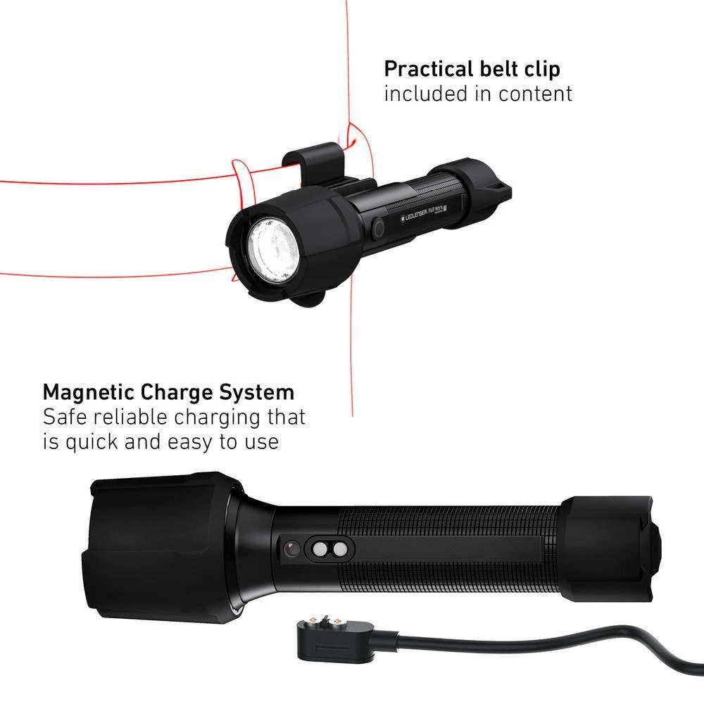 P6R Work Rechargeable Flashlight, 850 Lumens, Advanced Focus System, Rubber Covers, Protective Lens, Waterproof by LEDLENSER 7 P6R Work Rechargeable Flashlight, 850 Lumens, Advanced Focus System, Rubber Covers, Protective Lens, Waterproof by LEDLENSER - Image 7