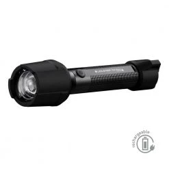 P6R Work Rechargeable Flashlight, 850 Lumens, Advanced Focus System, Rubber Covers, Protective Lens, Waterproof by LEDLENSER