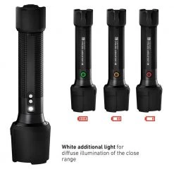 P7R Work Rechargeable Flashlight, 1200 Lumens, Advanced Focus System, Rubber Covers, Protective Lens, Waterproof by LEDLENSER -Camillus Sales Shop ledlenser handheld flashlights p7r work 1f 1000