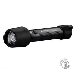 P7R Work Rechargeable Flashlight, 1200 Lumens, Advanced Focus System, Rubber Covers, Protective Lens, Waterproof by LEDLENSER