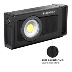 IF4R Music Industrial 2,500-Lumen Rechargeable Area Light with Bluetooth Speaker and Magnetic Base Designed in Germany by LEDLENSER -Camillus Sales Shop ledlenser handheld spotlights if4r music fa 1000