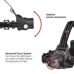 H14R.2 Premium High Power 1,000 Lumens Rechargeable LED Headlamp with Advanced Focus System Designed in Germany by LEDLENSER -Camillus Sales Shop ledlenser headlamps h14r 2 44 1000