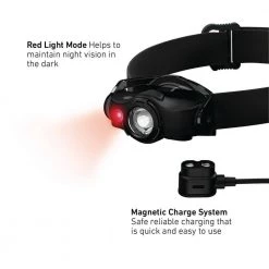 MH4 400 Lumen LED Magnetically Rechargeable Headlamp with Focusing Lens by LEDLENSER -Camillus Sales Shop ledlenser headlamps mh4 4f 1000