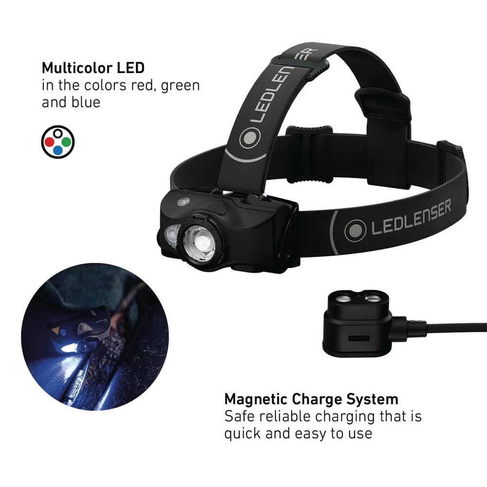 MH8 LED 600 Lumen Magnetically Rechargeable Multi Color Headlamp with Focusing Optic by LEDLENSER 2 MH8 LED 600 Lumen Magnetically Rechargeable Multi Color Headlamp with Focusing Optic by LEDLENSER - Image 2